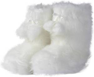 lot 1390 image: Forfoot Slipper Boots, Cozy Indoor Booties for Women Fluffy Comfortable House Shoes Fuzzy Anti-Slip Boots Winter