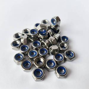 lot 1406 image: M6 Nylon Insert Hex Lock Nuts, 150PCS 304 (A2-70) Stainless Steel Lock Nuts,Plain Finish, Standard Thread Nylock Nuts for Industrial & Home Use