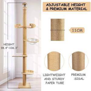 lot 1454 image: Cat Tree Solid Wooden Posts Scratcher Scratching Post