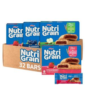 lot 1455 image: Nutri-Grain Soft Baked Breakfast Bars, Kids Snacks, Whole Grain, Variety Pack (4 Boxes, 36 Count)