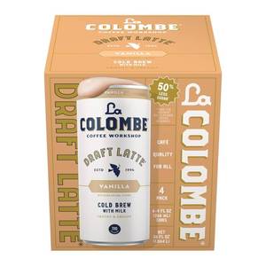 lot 1486 image: La Colombe, Latte Draft Vanilla, 9 Fl Oz, 4 Pack