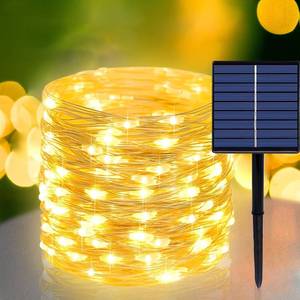 lot 1492 image: Solar String Lights for Outside, 66FT 200 LED Outdoor Solar Fairy Lights Waterproof 8 Modes, Xmas Tree Light for Patio Garden Party Backyard Wedding Holiday Decor, Warm White