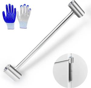 lot 1498 image: Door Hinge Adjustment Tool, 45# Steel Double-Ended Hinge Bender, 14mm & 19mm Gap Adjusting Wrench for Flag Hinges, Heavy Duty Door Repair Tool