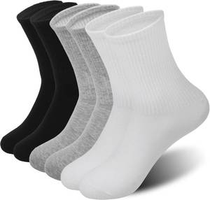 lot 1511 image: Crew Socks for Women & Man Casual Breathable LightWeight Athletic Calf Socks for running Size 5-13