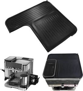 lot 1524 image: Silicone Top Mat Compatible with Ninja Luxe Cafe Espresso Machine ES601, Coffee Maker Protector & Accessory Organizer, Heat Resistant Anti-Slip Mat for Tamper & Milk Pitcher, Black