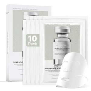 lot 1558 image: 10 Packs Stem Cell Serum Facial Mask Collagen Face Mask Overnight Korea Hydrating Collagen Face Masks Pore Minimizing, Elasticity Improvement Sheet Mask for All Skin Type Skincare