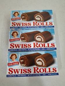 lot 1565 image: THREE BOXES Little Debbie Swiss Rolls, 13 Ounce