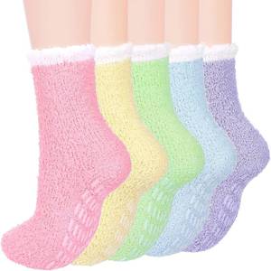 lot 1572 image: Zando Womens Fuzzy Socks Slipper Socks for Women-Warm Fluffy Cozy Non-Slip, for Yoga, Hospital, Home, Gifts