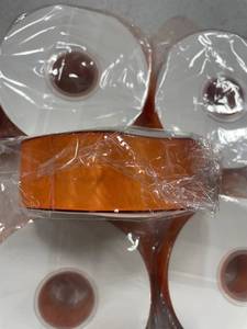 lot 1584 image: 6 Pack YBLANDEG Satin Ribbon Solid Color Orange 1-12 inches X 50 Yards, Color Orange