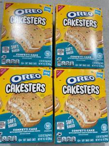 lot 1612 image: 4 boxes OREO Cakesters Confetti Cake Soft Snack Cakes, 5-2.02 oz Snack Packs