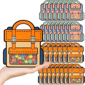 lot 1621 image: SAILYLENCEY 30 Pcs Goodie Bags, Galentines Day Gifts, Valentines For Class, Self-Sealing Treat Bags with Handles & Stand-Up Base for Party Favors, Frosted Window Waterproof for Holiday Gifts (mixed color, Large)
