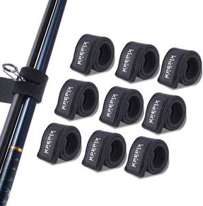 lot 1638 image: 9PCS Fishing Rod Belts - Fishing Rod Sleeve Pole Straps, Fishing Pole Wrap - Fish Accessories Fit for Casting Rod, Spinning and Fly Rod