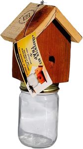 lot 1658 image: Wood Carpenter Bee Trap for Outside - Wood Boring bee Trap - Amish-Made Rustic Cedar Outdoor Hanging- Insect Traps Removes Carpenter Bee