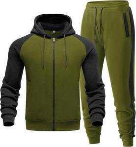 lot 1707 image: Riskrole Mens Tracksuit 2 Pieces Set Zip Up Hoodie Sweatsuits Athletic Jogging Suit Set Casual Outfit with Pockets Size XL