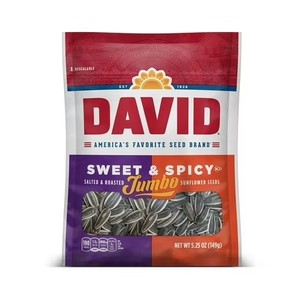 lot 1717 image: David Jumbo Sweet and Spicy Sunflower Seeds, 5.25 Oz., 12 Count