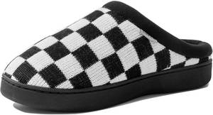 lot 1718 image: UBFEN Mens Womens Slippers Classic Plaid Winter Warm with Memory Foam Fluffy House Shoes Platform Indoor Bedroom Size 4243