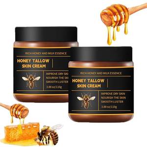 lot 1729 image: Marroomi Tallow Honey Balm, 2025 New Marromi Beef Tallow for Skin, Moisturizer with Organic Grass-Fed Beef Tallow Balm Raw Honeys and Beeswax, Suitable for All Skin Types, 2 PCS