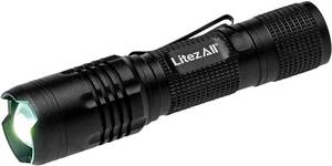 lot 1733 image: LitezAll 400 Lumen Tactical Flashlight   Small Tactical Flashlight with Zoom Focus Beam, HighLow Modes, Heavy-Duty Flash Light Tactical Design, Battery Operated