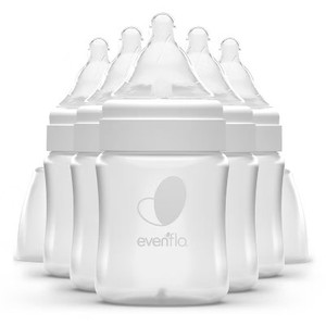 lot 1763 image: Evenflo 6pk Balance Wide-Neck Anti-Colic Baby Bottles - 5oz