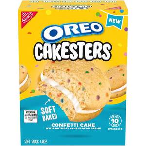 lot 1768 image: OREO Cakesters Confetti Cake Soft Snack Cakes, 5-2.02 oz Snack Packs