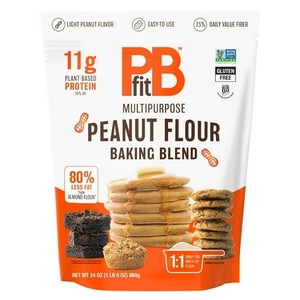 lot 1790 image: PBfit Peanut Flour Baking Blend Gluten-Free & Non-GMO 11g Protein 10% DV 24 Oz Bag