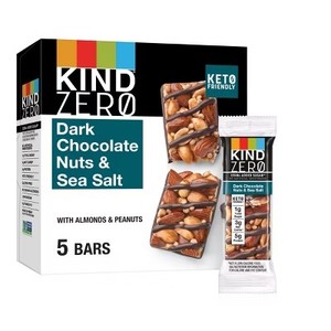 lot 1865 image: KIND Zero Dark Chocolate Nuts & Sea Salt Bars - 6.2oz5ct