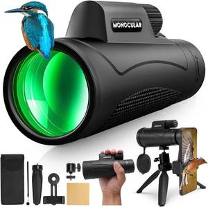 lot 1895 image: Asacam  2025 Update - 80x100 Monocular Telescope High Powered for Smartphone HD Monoculars for Adults with AdapterTripod for Bird Watching Hiking Hunting Camping Traveling Outdoor Wildlife