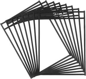 lot 1917 image: Tamaki 8 Pack Dry Erase Pockets Sleeves with Rings, 10 x 14 Inch Ticket Holders Clear Plastic Sheet Protectors for Teacher Classroom Supplies, Black