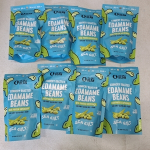 lot 1926 image: 8 Packs The Only Bean Sea Salt Roasted Edamame Beans, 4 OZ