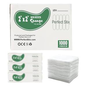 lot 1937 image: 2 x 2 Non-Woven 4 Ply Dental SpongesNon Sterile Gauze Wipes - Package of 5200cts -1,000ct Total