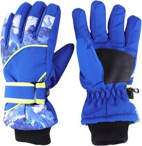 lot 1954 image: Kids-Waterproof-Ski-Gloves - Boys-Girls Winter-Snow-Glove Thickening Warm Windproof Cold-Weather Mittens for Snowboard Sledding Kids Outdoor