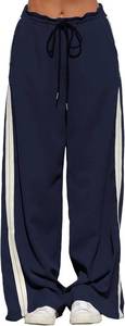 lot 2004 image: Acelitt Womens Track Pants Loose Wide Leg Jogging Sweatpants Side Striped Color Blocked Sport Pants Athletic Runing, Medium