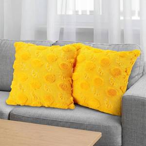 lot 2016 image: Novabright Set of 2 Decorative Pillow Covers 18 X18 Cute Faux Fur Throw Case Soft Plush Aesthetic Pillow Covers for Holiday Gift Sofa Couch Living Room Decor - Color is RED