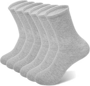 lot 2029 image: Crew Socks for Women & Man Casual Breathable LightWeight Athletic Calf Socks for running Size 5-13 Color Black