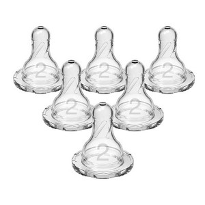 lot 2041 image: 2 Boxes Dr. Browns Level 2 Narrow Baby Bottle Silicone Nipple, Medium Flow - 6pkeach - 3m