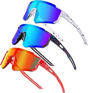 lot 2063 image: Polarized Kids Sunglasses, Youth Baseball Sunglasses for Boys Girls, Cycling Sun Glasses UV400 for Kids Ages 8-14