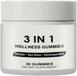 lot 2073 image: 3 in 1 Gummies for Men Supports Natural Energy,Shilajit, Sea Moss, and Ashwagandha, 3 in 1 Shilajit Gummies for Men