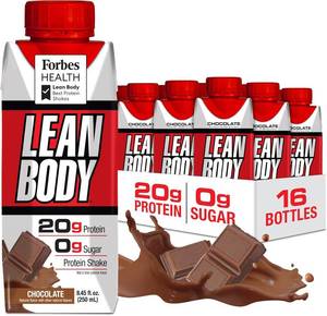 lot 2108 image: LABRADA Nutrition - Lean Body RTD Whey Protein Shake, Convenient On-The-Go Meal Replacement Shake for Men & Women, 20 Grams of Protein   Zero Sugar, Lactose & Gluten Free, VANILLA (Pack of 16)