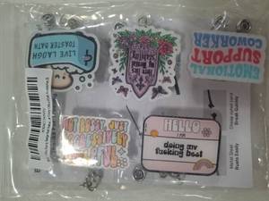lot 2123 image: 5pcs Funny Badge Reel RN Office Work Accessories