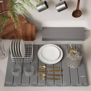lot 2158 image: Stone Drying Mat for Kitchen Counter-Super Absorbent PU Dish Drying Mat, Quick Dry Stone Mat Kitchen for Dishes, Bottles & Cups, Large Foldable Stone Dish Drying Mat, Non-Slip Kitchen Mat