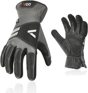 lot 2164 image: Vgo... Mens Winter Work Gloves,Waterproof,Impact Reducing,Leather Palm,Touchscreen,Outdoor(CA7780FW)