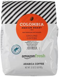 lot 2195 image: Amazon Fresh, Colombia Ground Coffee, Medium Roast, 32 Oz