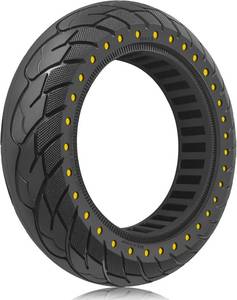 lot 2198 image: GYL 10 Inch Solid Tire 6070-6.5 Scooter Tires Replacement for Ninebot Max, 10x2.50-6.5 Tubeless Tyre for Segway Ninebot Max G30 G30P G30LP Hover 1 Alpha Electric Scooter Rubber Wheel Yellow 1pc