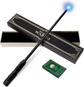 lot 2243 image: Light Up Magic Wizard Wand with White Lighting Rechargeable Illuminating Witch Sorcerer Wand for Kids Cosplay Collection, Alchemy