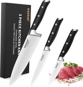 lot 2268 image: Kitchen Knife Set, 3 Pieces Ultra Chef Knife Sets with Ergonomic Handle High Carbon Stainless Steel Knife Set with Gift Box