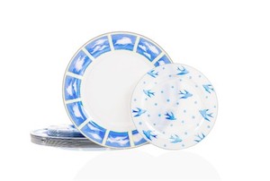 lot 2277 image: U-QE 20PCS Blue Plastic Plates for Party - Blue Sky Plates Heavy Duty - Blue and White for Party, Birthdays - 10 10.25 Inch Dinner and 10 7.5 Inch Dessert Plate