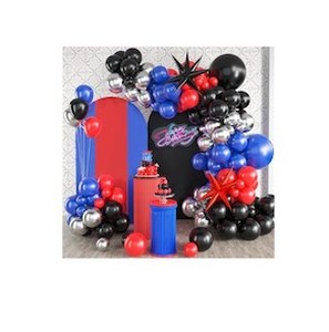 lot 2282 image: Red Blue Black Balloon Arch Kit, Blue and Red Balloon Arch Kit, Blue Black Balloons Garland with 22 Inch Star Foil Balloons for Men Boys Birthday Baby Shower Graduation Party Decorations