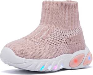 lot 2286 image: MORENDL Toddler Light Up Walking Shoes Baby Non-Slip Sock Shoes Toddler Slip On Sneakers Boys & Girls