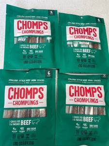 lot 2326 image: 4 Bags CHOMPLINGS Italian-Style Beef Sticks - 6ct0.5oz