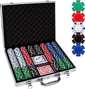 lot 2343 image: Comie Poker Chips,500PCS Poker Chip Set with Aluminum Travel Case,11.5 Gram Poker Set for Texas Holdem Blackjack Gambling